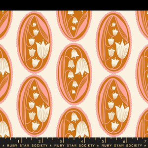 Ruby Star Society "Endpaper" Lily of the Cameo in Natural - Half Yard