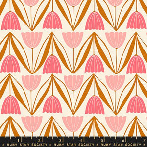 Ruby Star Society "Endpaper" Tulips in Natural - Half Yard