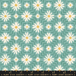 Ruby Star Society "Endpaper" Floral in Water - Half Yard