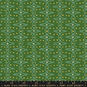 Ruby Star Society "Endpaper" Geometric Blenders in Sarah Green - Half Yard