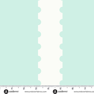 Alison Glass "Stamp Stripe" - Mint - Half Yard