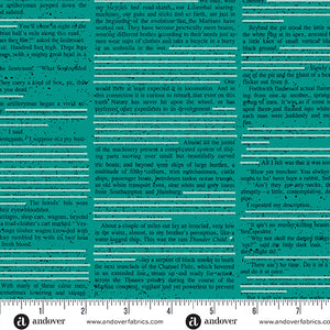 Giucy Giuce "Scrawl" - Redacted Redux in Cyan - Half Yard