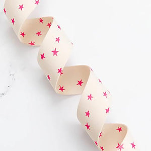 Ruby Star Society "Starry" Webbing in Natural & Pink