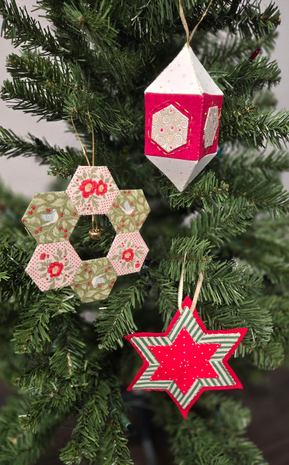 English Paper Piecing Ornaments with Lynette DeBolt - Saturday, December 6th - 4-6pm - $60