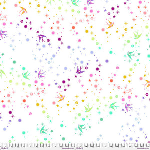 Tula Pink "True Colors Minky" 58"-60" Width - Fairy Dust in White - Half Yard