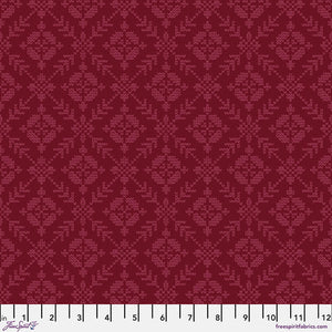 Anna Maria "Good Gracious" Fair Isle Small in Cranberry - Half Yard