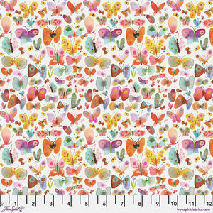 "Sweet Somethings" Butterflies Delight in White - Half Yard