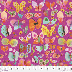 "Sweet Somethings" LG Butterflies Delight in Magenta - Half Yard