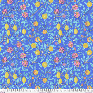 "Kaffe x Morris & Co" Fruit in Cobalt - Half Yard