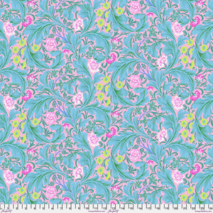 "Kaffe x Morris & Co" Leicester in Aqua - Half Yard