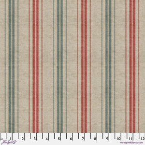 Tim Holtz "Holidays Past" - Multi Stripe in Multi - Half Yard