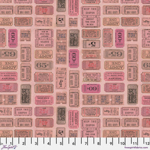 Tim Holtz "Palette Pink" Tickets - Half Yard