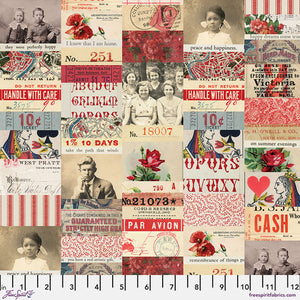 Tim Holtz "Palette Red" Collage - Half yard