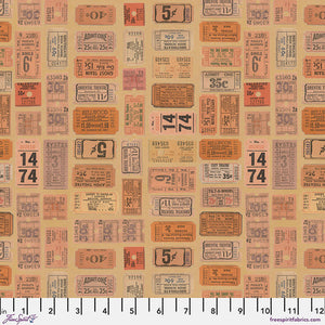 Tim Holtz "Palette Orange" Tickets - Half Yard