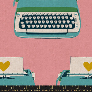 Ruby Star Society "Darlings 2" Typewriter in Merry - Linen - Half Yard