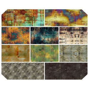 Tim Holtz "Abandoned 1" - Fat Quarter Bundle - 10 pcs