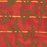 Marcia Derse "Stenographer's Notebook" Script in Hibiscus - Half Yard