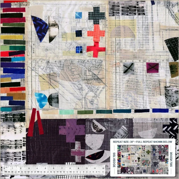 Marcia Derse Essentials - Treasure Hunt Jersey Knit - Half Yard