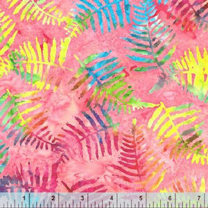 Jacqueline De Jonge "Wildberry" - Palm - Pink Multi - Batik - Half Yard