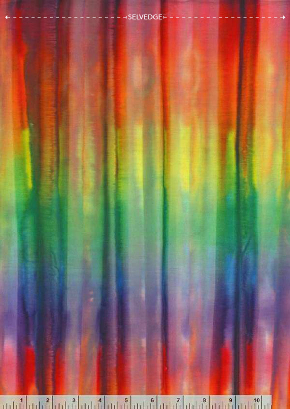 Rainfall 2022 (Anthology Specialty) - Rainbow - Batik - Half Yard