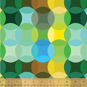 "Color Wheel" - Confetti - Green - Half Yard