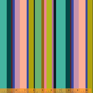 "Color Wheel" - Stripe - Multi - Half Yard