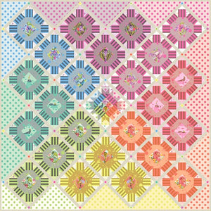 Tula Pink Star Cluster Quilt Kit featuring "Everglow & Neon True Colors"