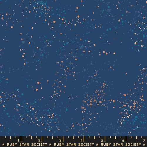 Ruby Star Society - Speckled - Rashida Coleman-Hale - Speckled in Metallic Bluebell 109M - Half Yard