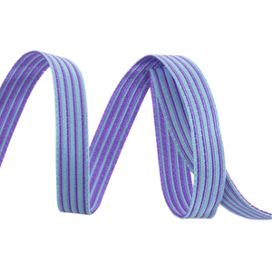 Tula Pink's "Tiny Beasts" Ribbon - Stripes in Misty 3/8"