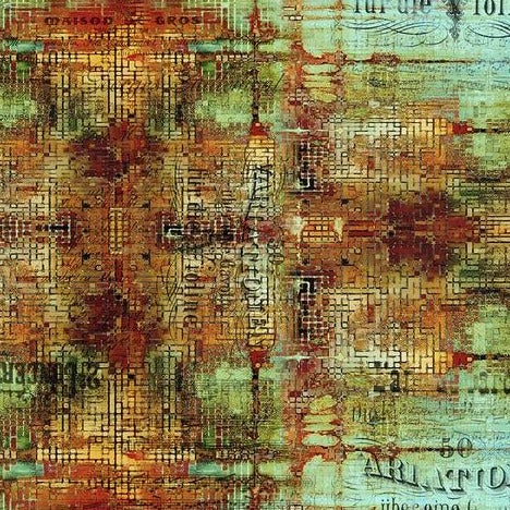 Tim Holtz Eclectic Elements - Abandoned - Rusted Patina - Patina - Half Yard