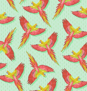 Tula Pink "Daydreamer" - Macaw Ya Later - Mango - Half Yard