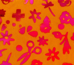 Alison Glass - Stitched - Floral in Marigold - Half Yard